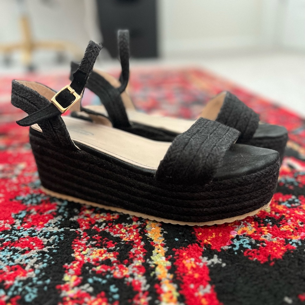 Black espadrilles
